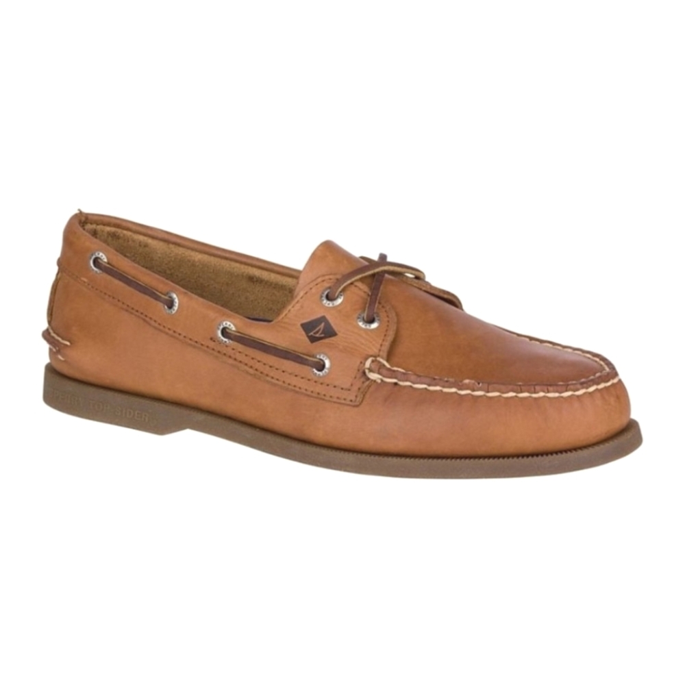 Sperry Men's Authentic Original 2-Eye Boat Shoe, Size 10M Sahara Tan Leather